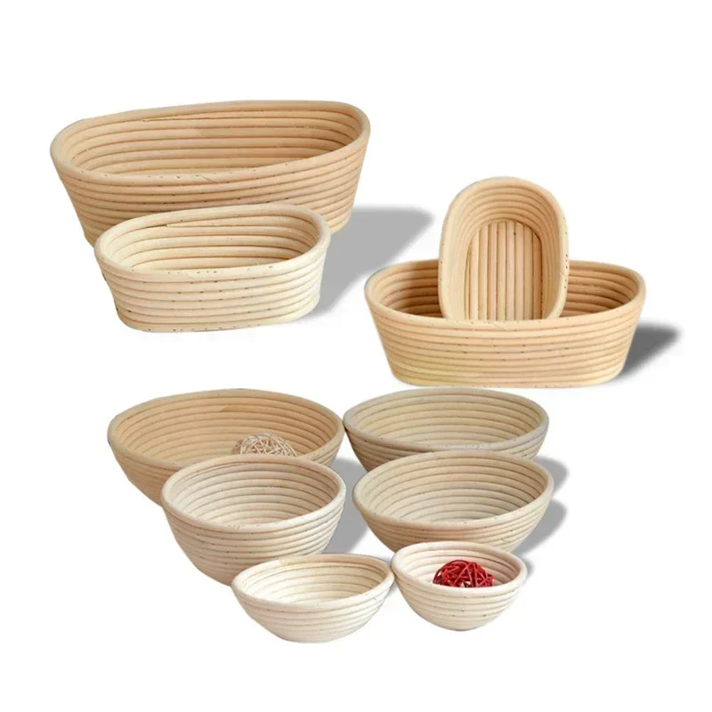 Rattan Bread Proofing Basket Bread Basket Oval Rattan Wicker Dough Fermentation Sourdough Banneton 