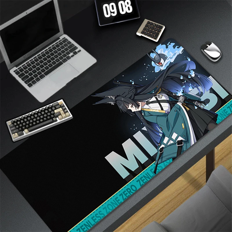 

Gaming Mouse Pad Computer Desk Mat Table Zenless Zone Zero Hoshimi Miyabi Keyboard Pad Laptop Rubber Non-slip Back Mousepad