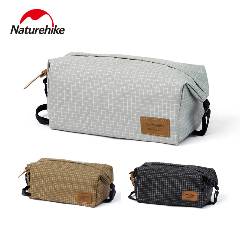 Naturehike Hanging Toiletry Bag 3L Large Capacity Waterproof Portable Travel Cosmetic Bag Plaid Makeup Wash Pouch Handbag