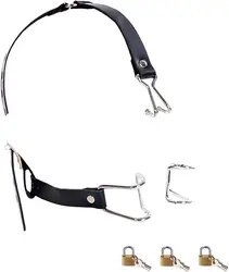 Hook Claw Mouth Spreader & Nose Hook, Open Mouth Gag for Sex Fetish Restraints SM Adjustable Slave Harness Sex Toy