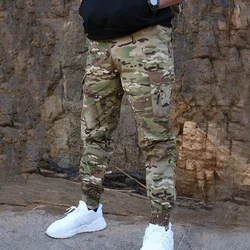 Outdoor camouflage pants casual small foot pants waterproof wear-resistant trend nine-point pants slim work dress foot pants