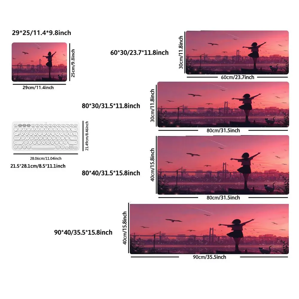 Fighting game mouse pads, computer mechanical keyboard pads, high-quality rubber anti-slip carpet