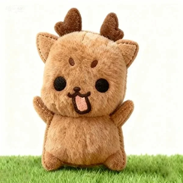Q Cartoon 99 Nights In The Forest Plush Cute Angry Elk Stuffed Doll Funny Goat Owl Sitting Elk Plush Toy For Kid Christmas Gifts