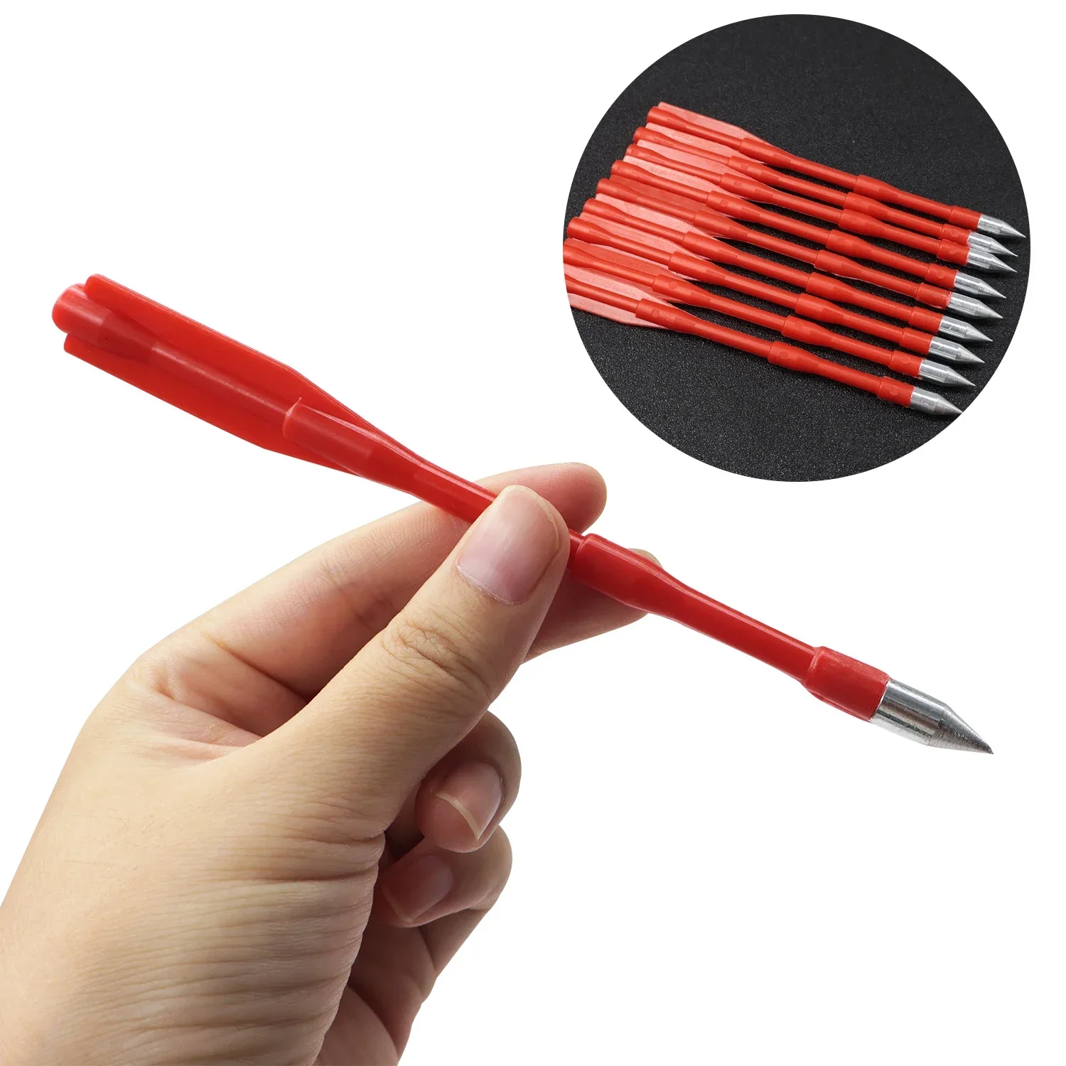 

12pcs 6.3-inch Red Darts for Outdoor Hunting and Shooting Dedicated Dart Accessory for Fishing Extended Fish Darts