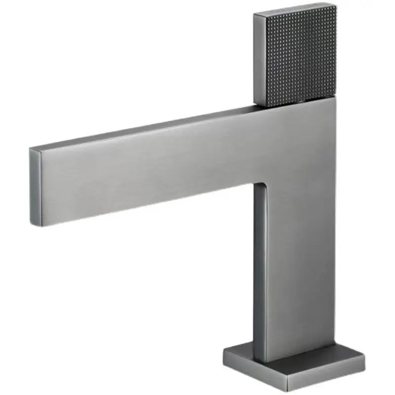 

Copper gun gray, basin faucet hot and cold water personalized creativity, basin brushed gold black, single hole under