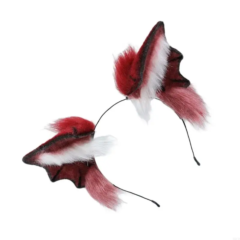 M6cd prendedor cabelo sugador sangue feito à mão morcegos anime festival faixa cabelo halloween para fantasia amante