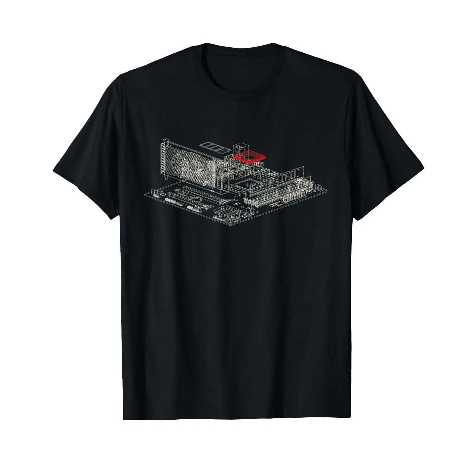 T-shirt unisexe vintage délavé, style décontracté, confortable et extensible, pour les passionnés de technologie informatique, des GPU et des cartes graphiques.