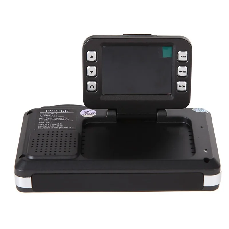 جهاز تسجيل عدادات السيارة VGR1 كاميرا DVR 2 في 1 كاشف أنطو 150 درجة نسخة ليلية مسجل فيديو اللغة الإنجليزية أو الروسية #5