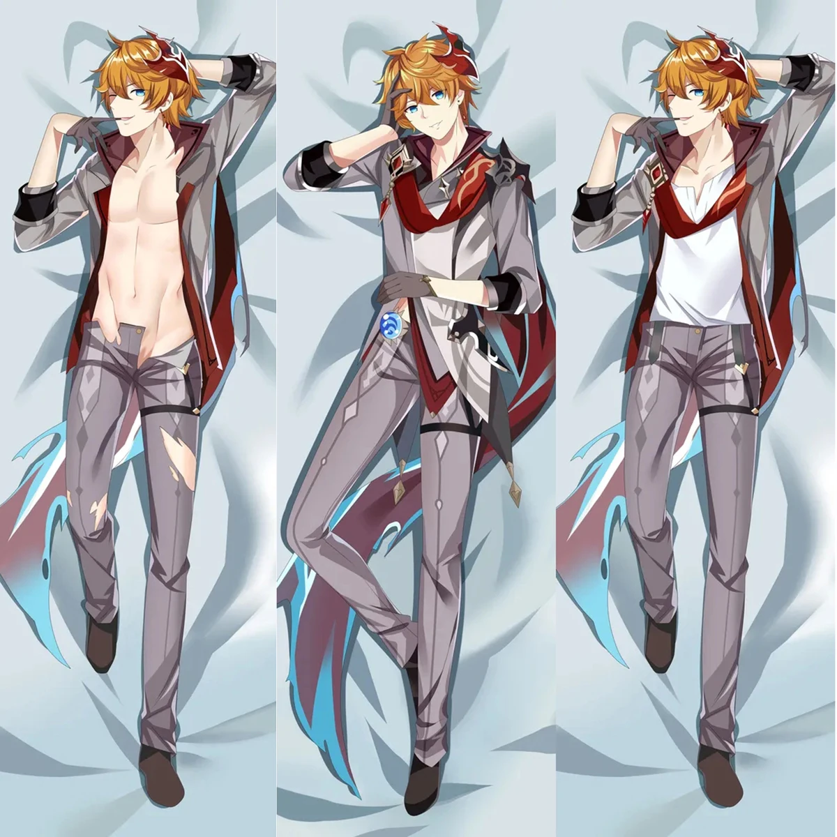 

Anime Pillow Case Genshin Impact Ajax Childe Tartaglia Dakimakura Double Side Print Hugging Body Cushion Cover Otaku Waifu