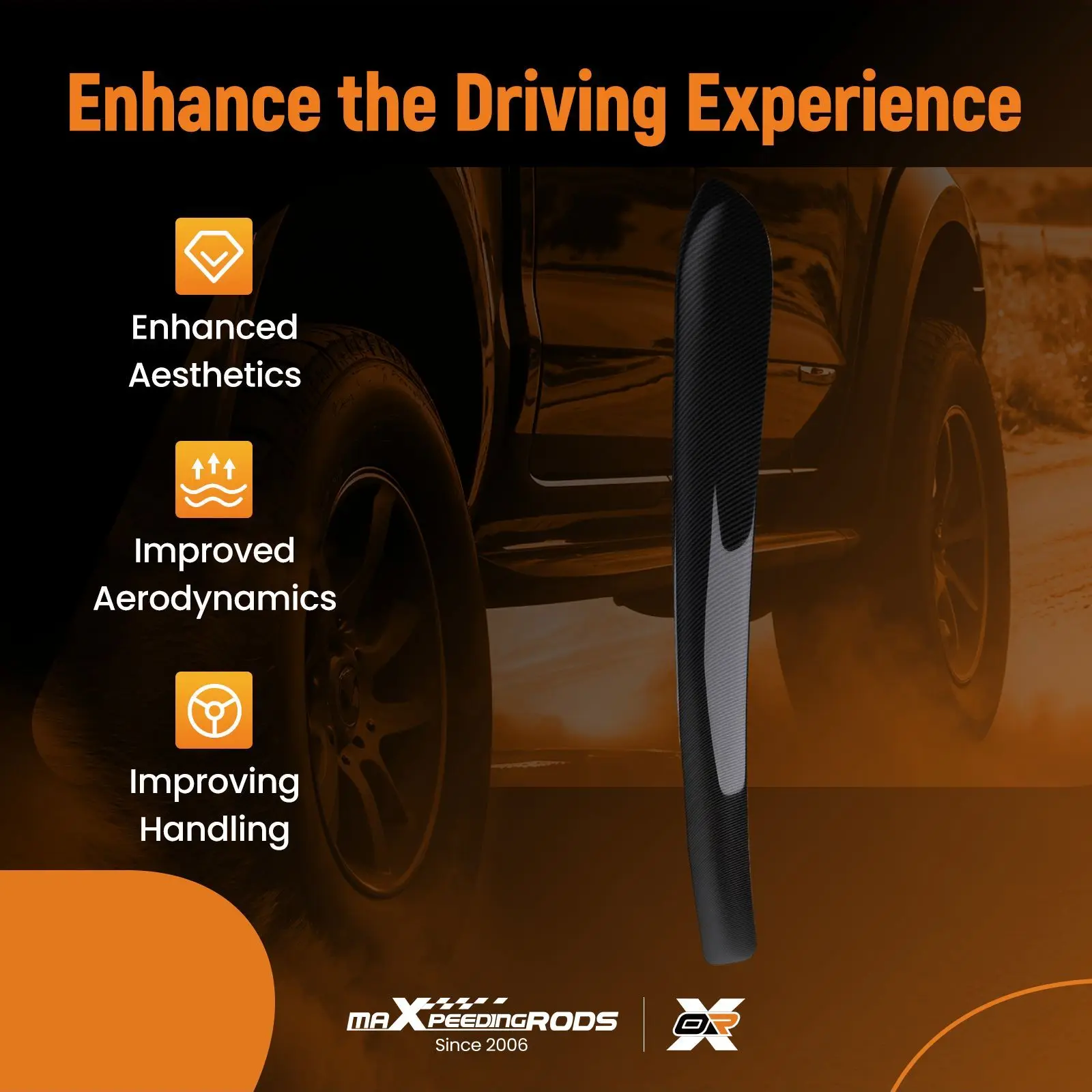 

Carbon Black Upper Spoiler for Dodge Charger 2011 2012-2022 Rear Window Wing