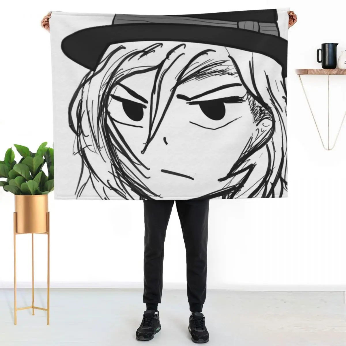 Chibi Chuuya Throw Blanket Kid'S Hair Heavy Large Cute For Decorative Sofa Blankets