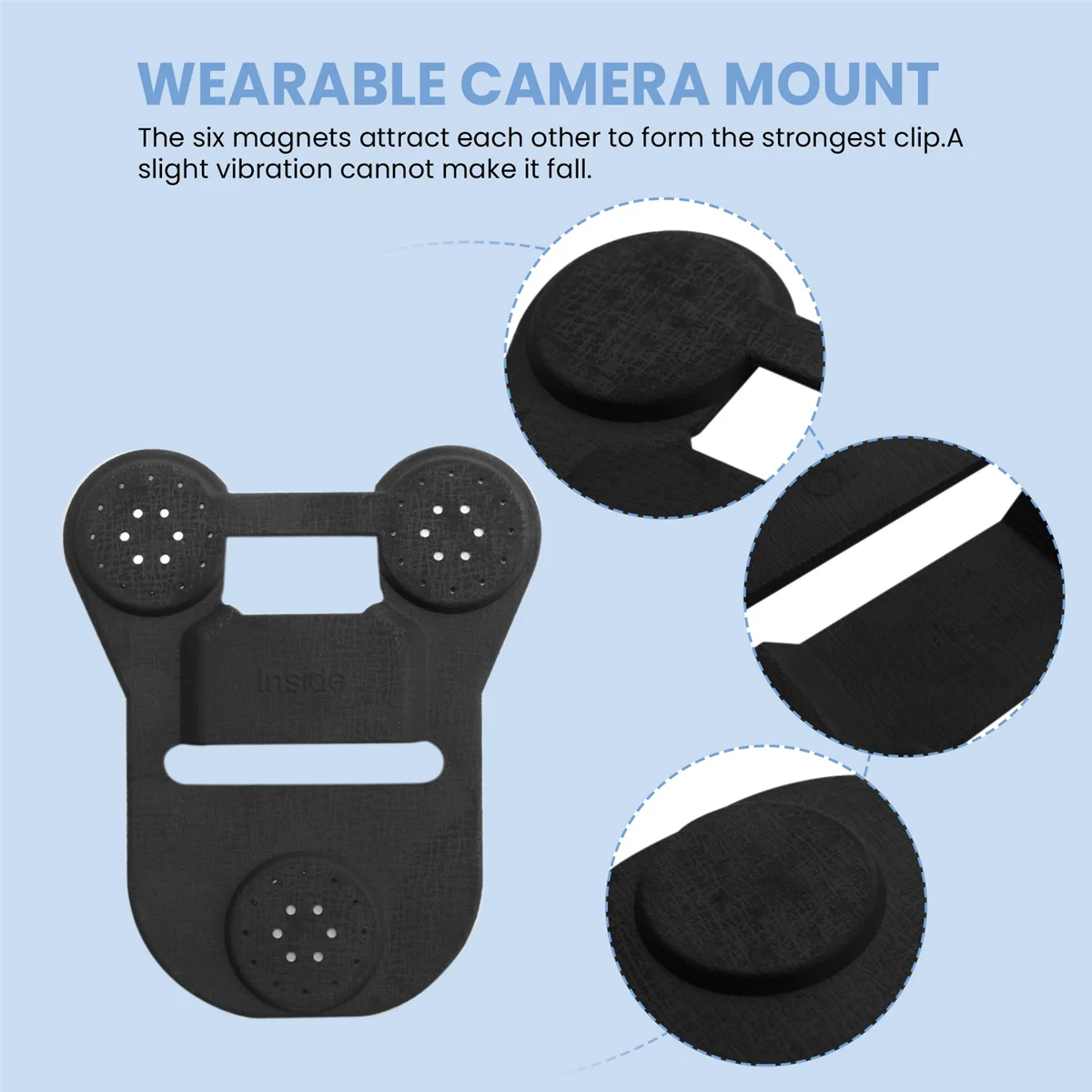 كاميرا جسم قابلة للارتداء حامل تثبيت مغناطيسي ، كاميرات جسم عالمية ، جميع العلامات التجارية