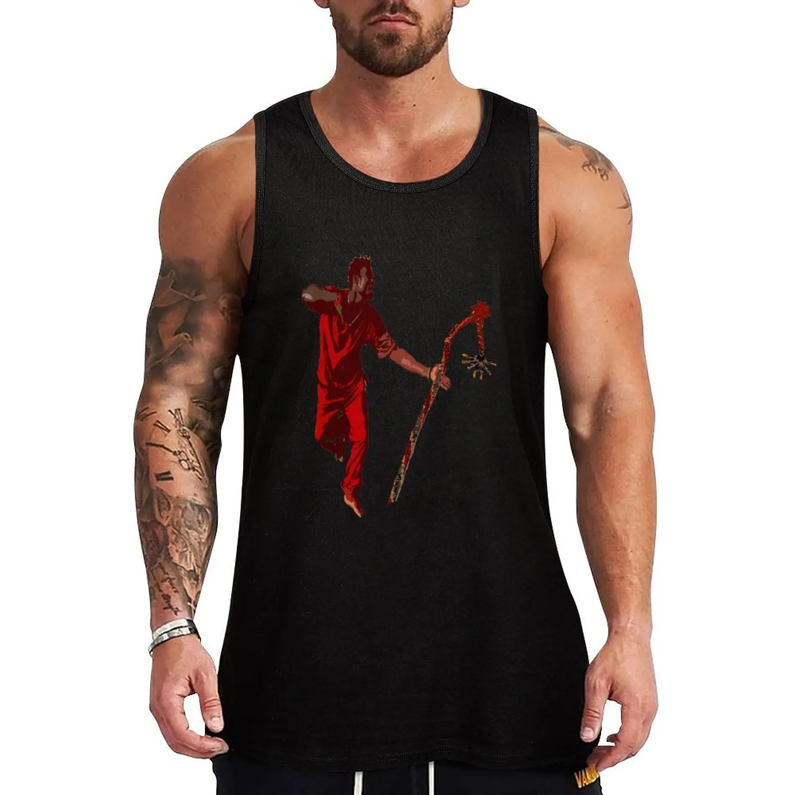 

CHANGO KING OF FIRE BY LIZ LOZ Tank Top gym Men's t-shirts T-shirts men Men's summer t-shirt summer Men's tops