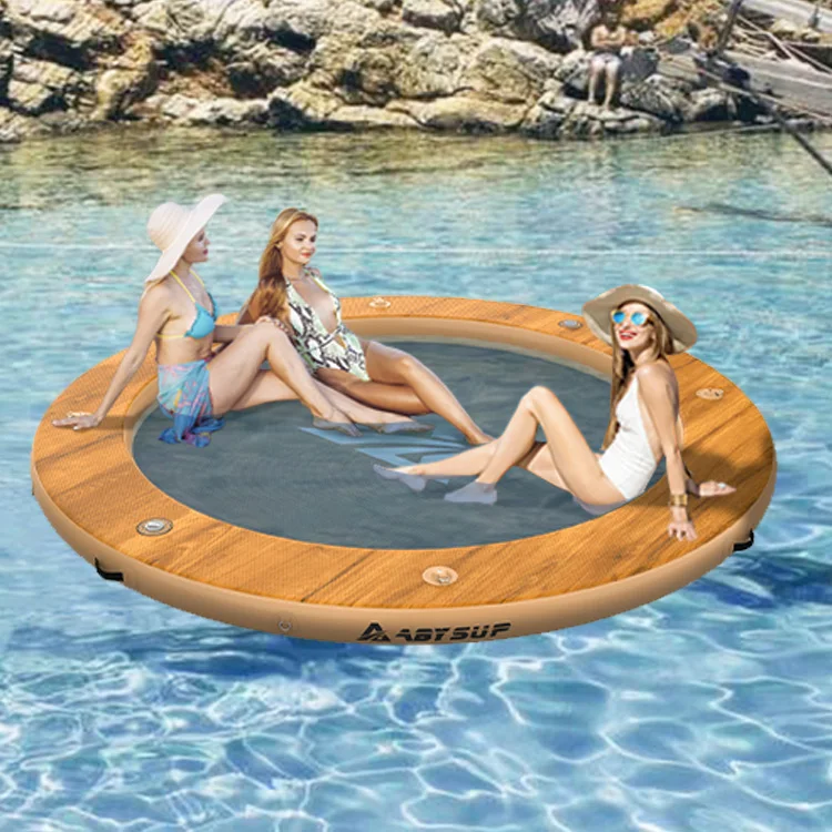 Wholesale 6ft 8ft 10ft Round Inflatable Water Hammock Floating Dock