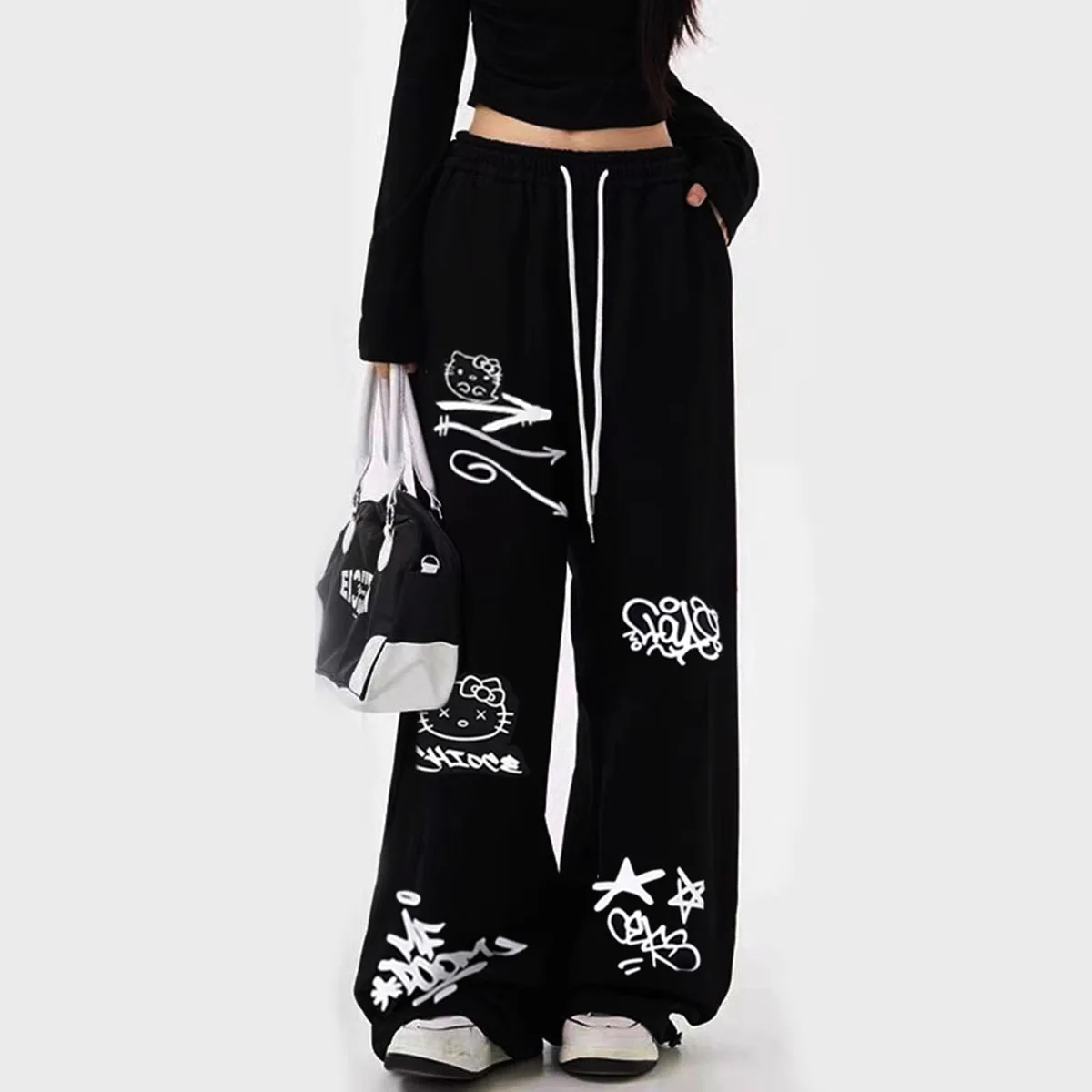 Dopamine colored pants for women in summer thin blue wide leg pants for women in s lazy and relaxed bright color casual pants