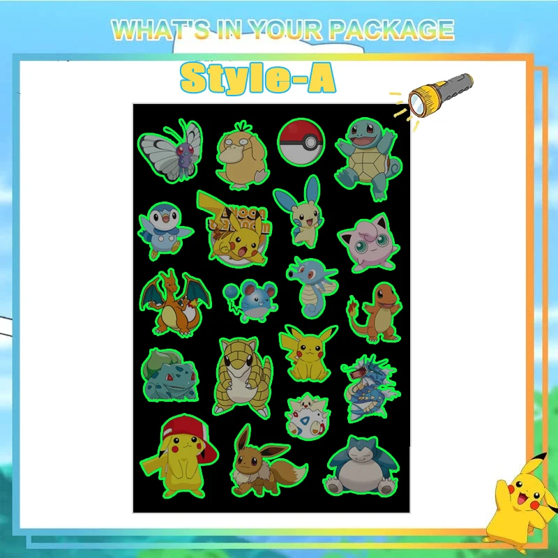 Taschenelfen Leuchtende Tattoos für Kinder, verschiedene Designs, temporäre Tattoos, Aufkleber, für Jungen und Mädchen, leuchtende Partyartikel, Geschenke für Kinder. – Detail 8