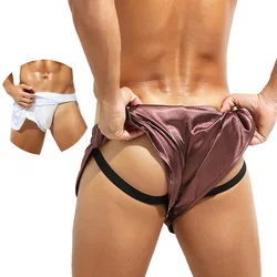 Man Sexy Underwear Gay Crotch Open Boxers Breathable Homme Briefs Thongs Split Erotic Ass Show Trunk Shorts Sissy Jockstrap New