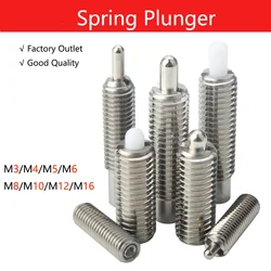 Factory Outlet QB515 Stainless Steel Socket Long Stroke Plunger Plastic Head Retractable Spring Plunger Screw Spring Positioning