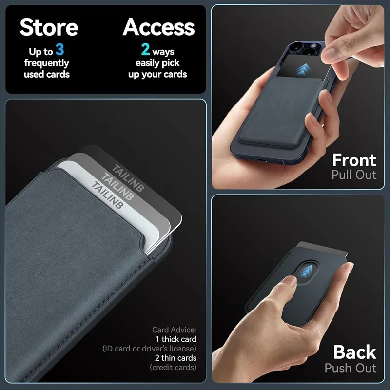 Dompet Kartu Magnetik FineWoven Kompatibel Untuk Magsafe iPhone 17 16 15 14 13 Pro Max Tempat Kartu MacSafe Dengan Casing Magnet