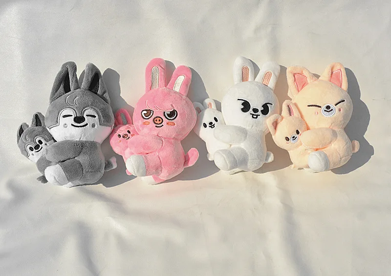 Skzoo Cartoon Plüschtiere Stoffpuppe Koreanischer Wolfchan Leebit Dwaekki Hanquokka Jiniret Bbokari Stray Kids Fans Geschenk Spielzeug