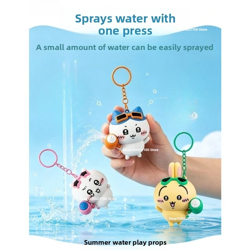 Wasserpistolen-Spielzeug-Schlüsselanhänger, süßer Usagi Hachiware-Anhänger im Sommerdesign, Kawaii-Sammlerstück für Fans und Teenager – Detail 3