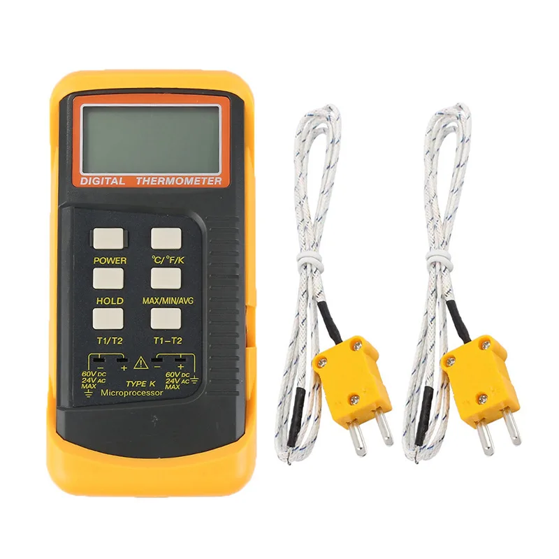 Dual Channel Thermometer    Dual Channel   Contact Type K Probe Thermometer