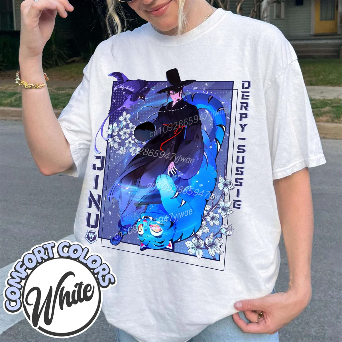 Saja Boys Kpop Devil Hunter T-shirt Jinu Derpy Sussy Shirt Halloween Korean Wave Fan Gift Women's Casual Cotton T-shirt