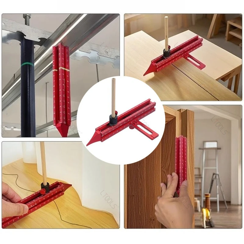 

Потолочная выравнивающая линейка 4-в-1, экстрактор контура, закрывающая и маркировка панели шкафа, горизонтальная линейка, чертилка для быстрого позиционирования