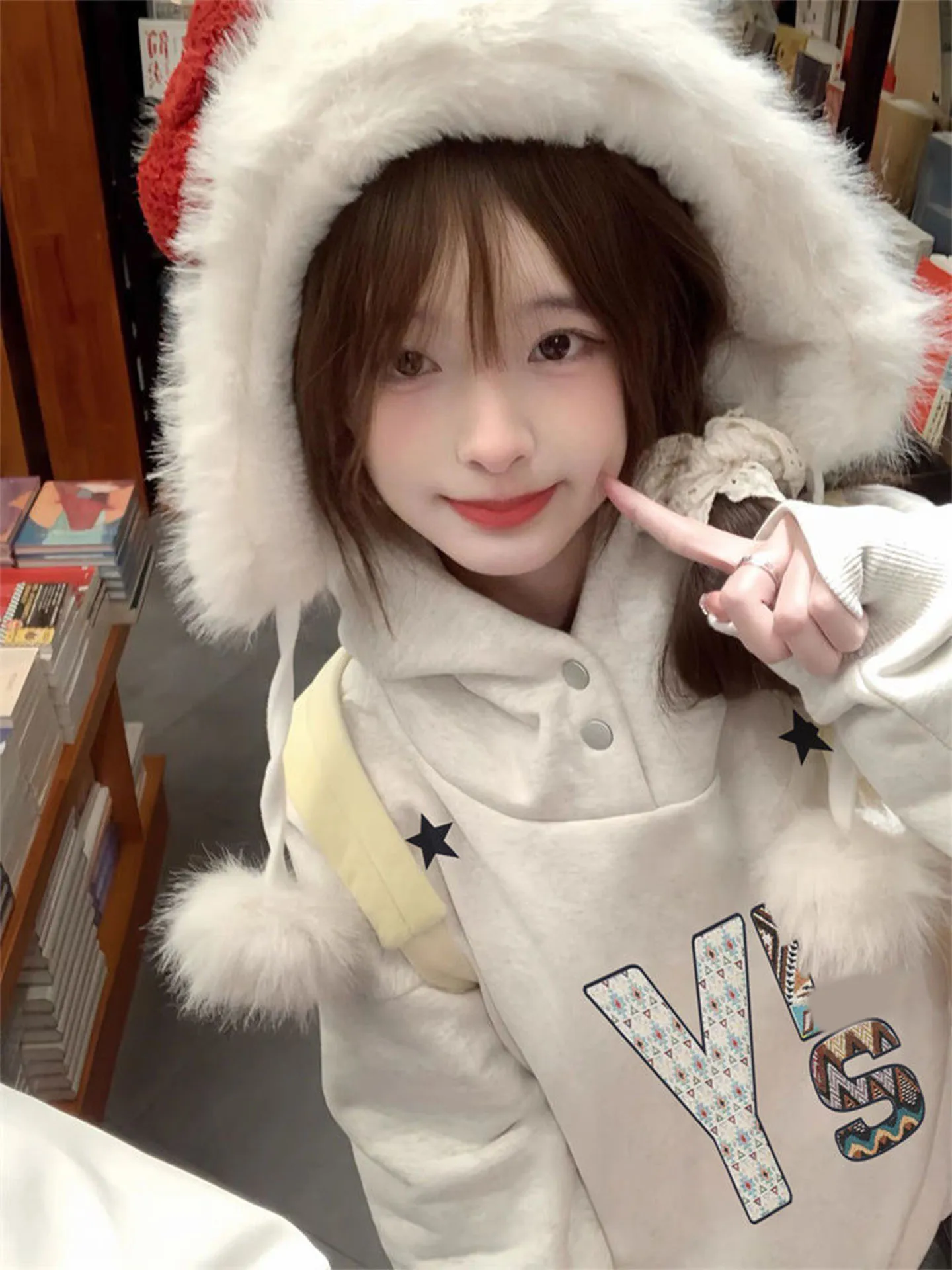 Retro americano hoodie feminino thiened fce outono inverno oversize outerwear topo pequeno design sentido streetwear sle