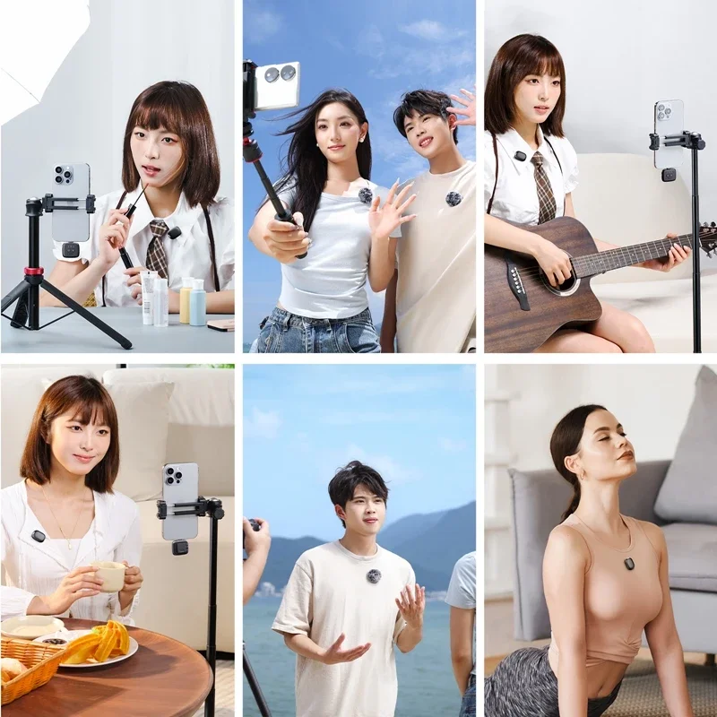 Ulanzi A30 Крошечный микрофон Беспроводной петличный микрофон 50 м Аудио-видео микрофон для записи голоса для iPhone 16 15 Android Phone DSLR камеры