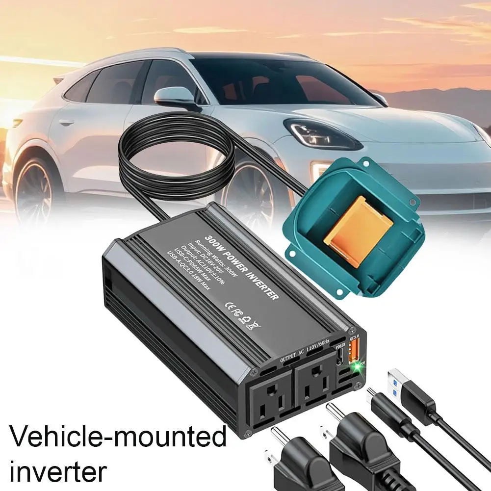 Inverter For Makita 18V Li-ion Battery With USB Charging Port AC Outlet AC110V/DC18V Power Station Generator Portable Power Bank