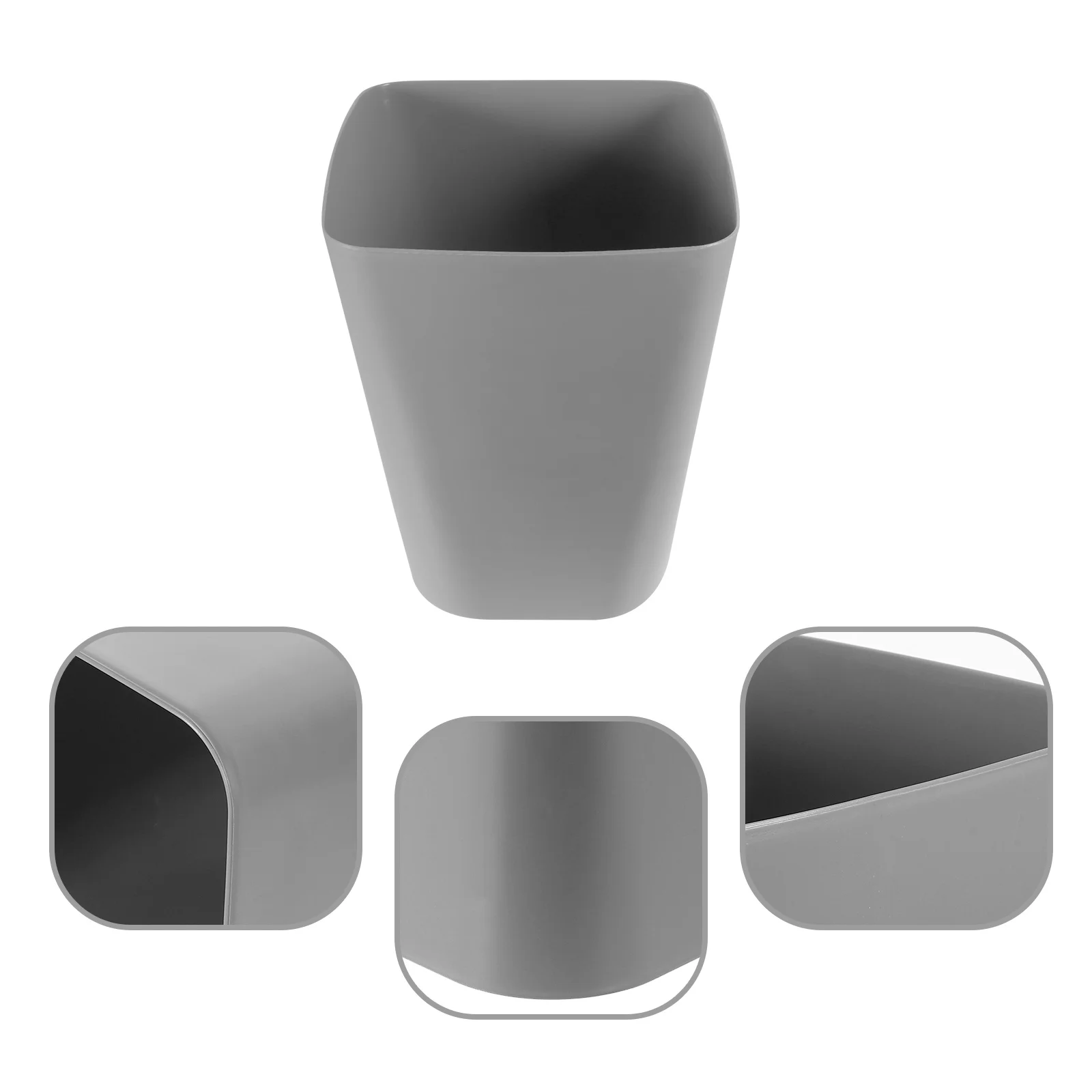 

Square Trash Bin Sturdy Plastic Rubbish Can for Bedroom Office Bathroom Multi Function Garbage Container Small Trash Can