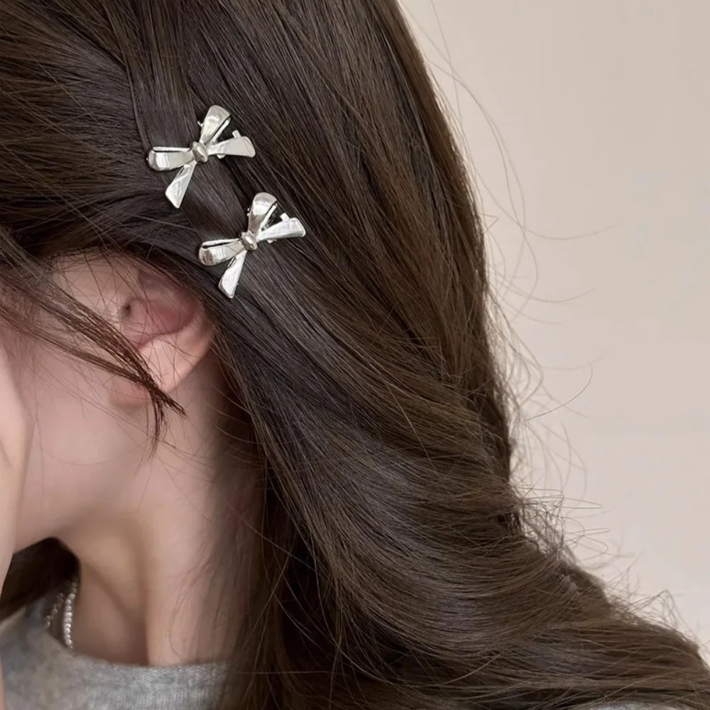 4 قطع/مجموعة من دبابيس الشعر الصغيرة ذات القوس الذهبي الجديد للنساء، دبابيس شعر رائعة ورائعة للفتيات وإكسسوارات الشعر #4