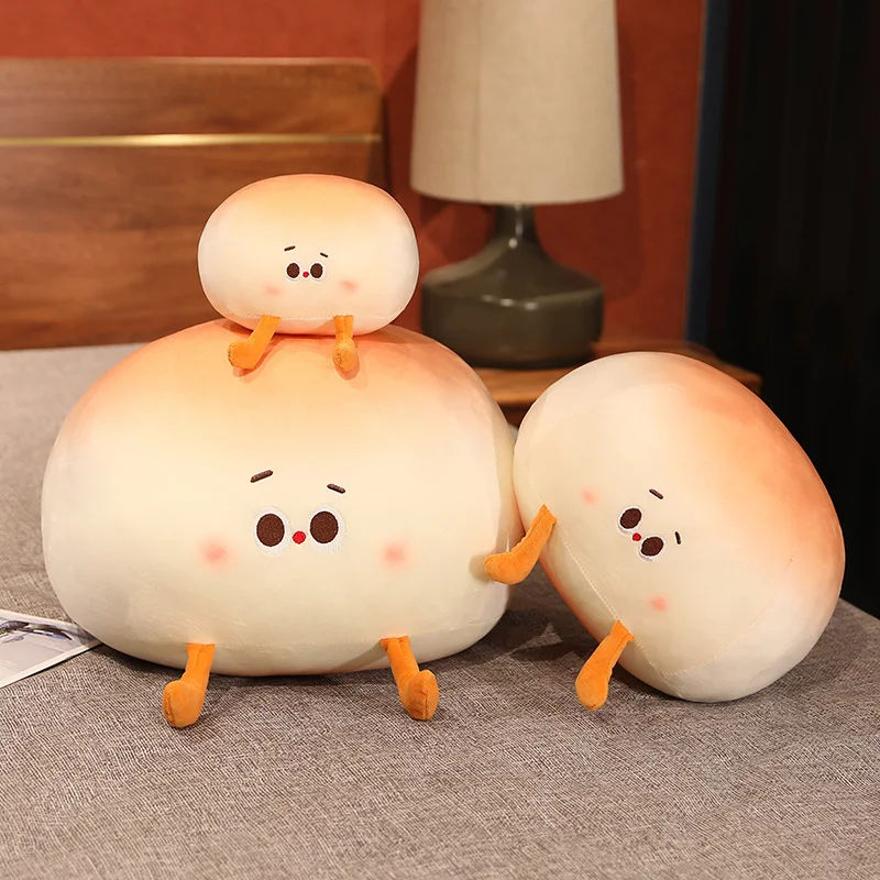 Cute Little Steamed Bun Pillow for Boys and Girls to Sleep on in Bed, Plush Toy Doll