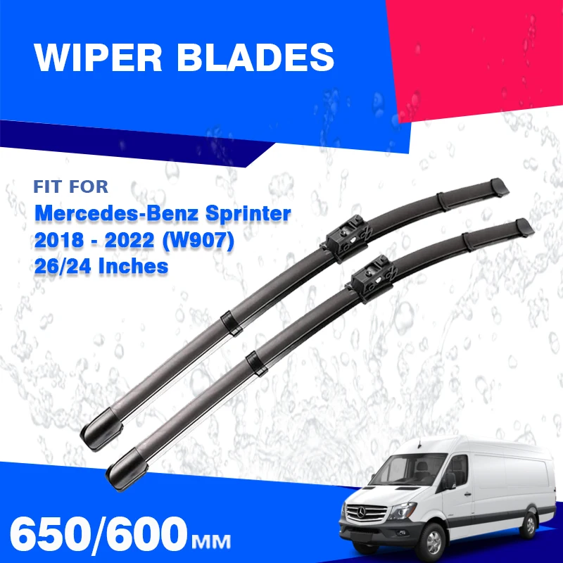 For Mercedes Benz Sprinter W907 907 910 2019 2020 2021 2022 2023 MPV Front Windshield Wiper Windscreen Blades Car Accessories