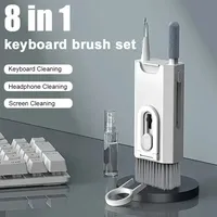 8 in 1 Cleaning Kit Computer Keyboard Cleaner Brush Earphones Cleaning Pen For Headset iPad Phones Cleaning Tools Keycap Puller