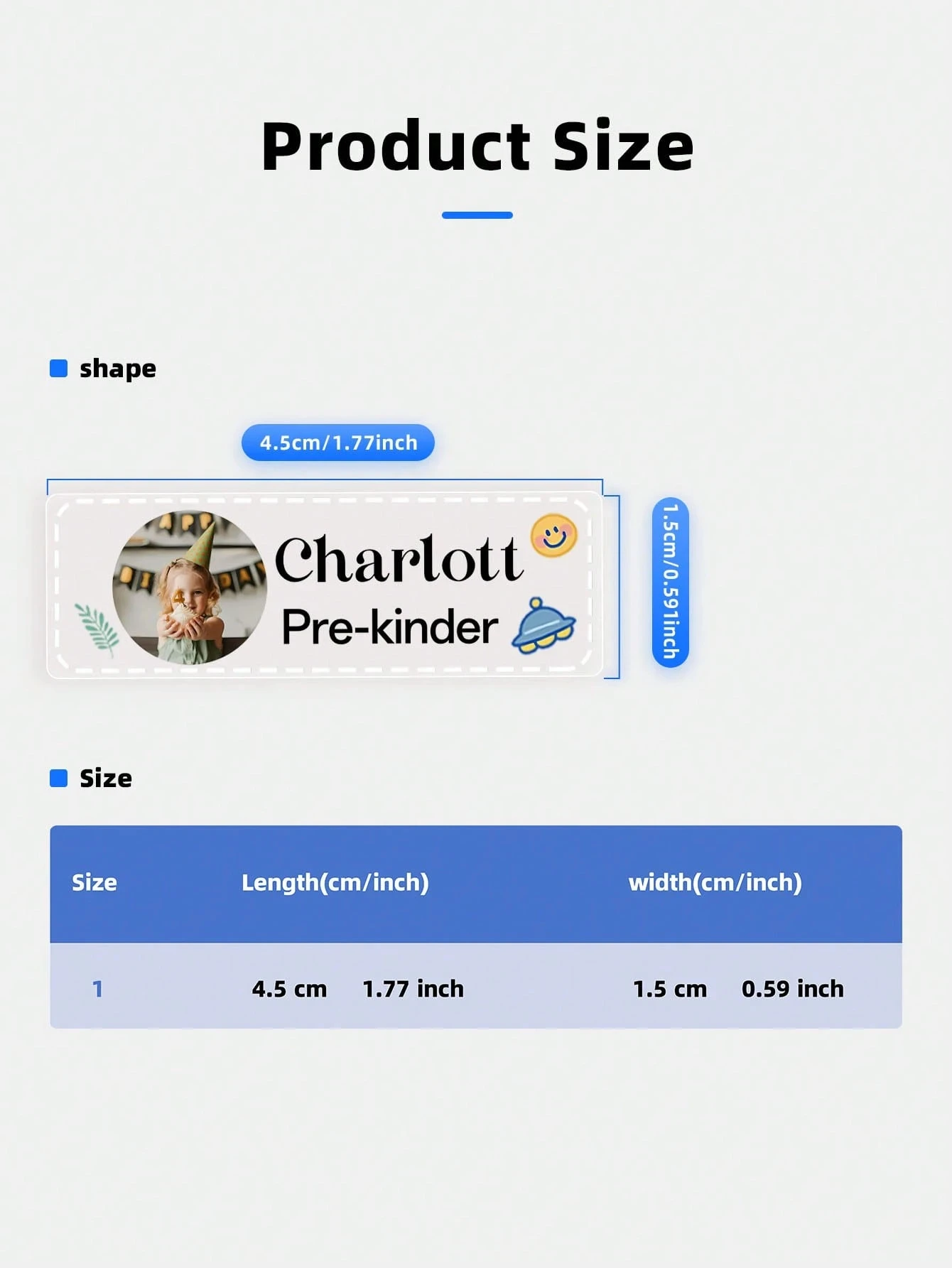 สติกเกอร์ใสกันน้ำขนาด 4.5*1.5 ซม. 1~128 ชิ้น สั่งทำได้ สำหรับอุปกรณ์การเรียน ป้ายชื่อส่วนตัวสำหรับขวดน้ำและกล่อง
