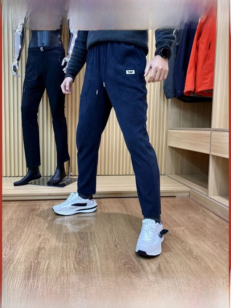 

Удобные вельветовые мужские повседневные брюки с эластичной резинкой на талии, весна 2024, ODM Cany, легкие вельветовые брюки с одной талией, модные