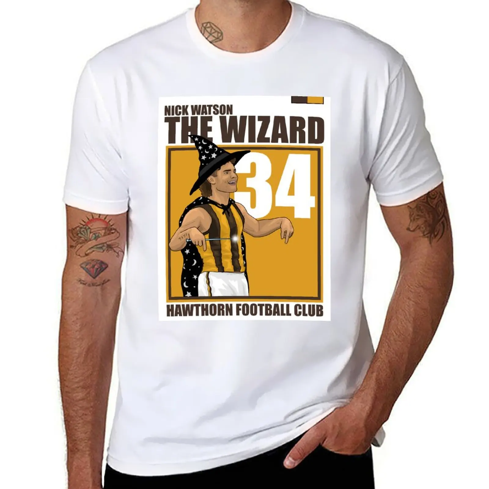 تي شيرت Nick Watson WIZARD تي شيرت مضحك تي شيرت قطني للرجال تي شيرت من القطن الثقيل
