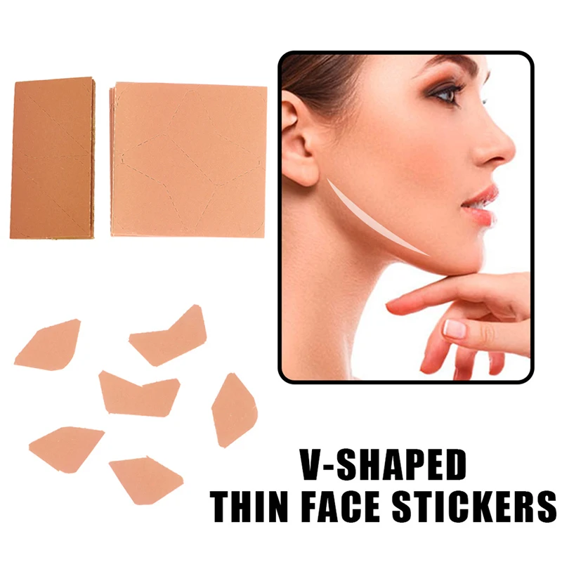 144 Pcs V-Shaped Thin Face Stickers Invisible Face Liftting Patches Anti-wrinkle High Elasticity Facial Patches Face Skin Care