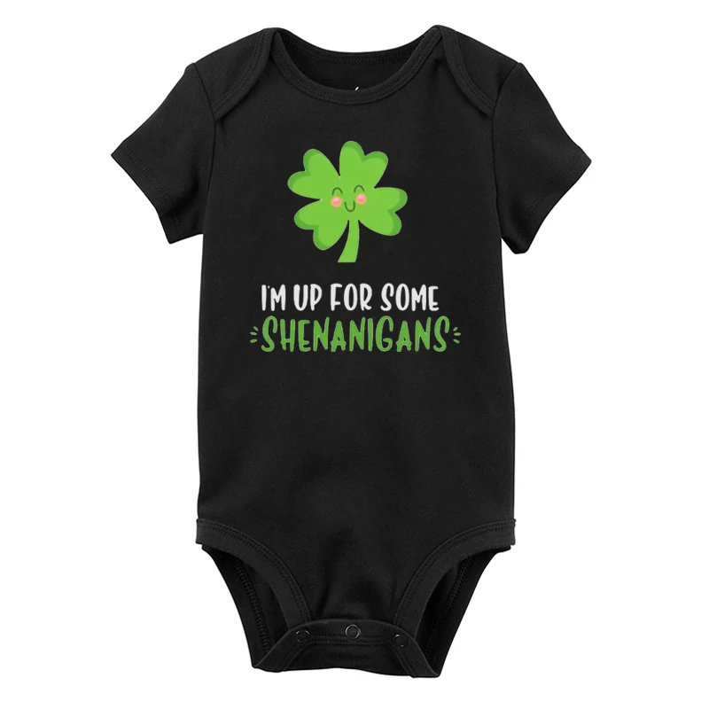 

Up for Shenanigans Bodysuit St. Patrick's Day Bodysuit Cute Baby Girl Clothes Boho Baby Boy Gift New Mom Gift Infant Clothes B