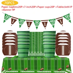 Super Bowl Rugby Football Theme Birthday Decoration Festival Party supplies Disposable Tableware Birthday party decoration Set