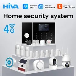 Wireless Home Alarm System Phone 4G Wifi Residential alarm Tuya Smart Home Child Safety protection Anti-theft Camera automation