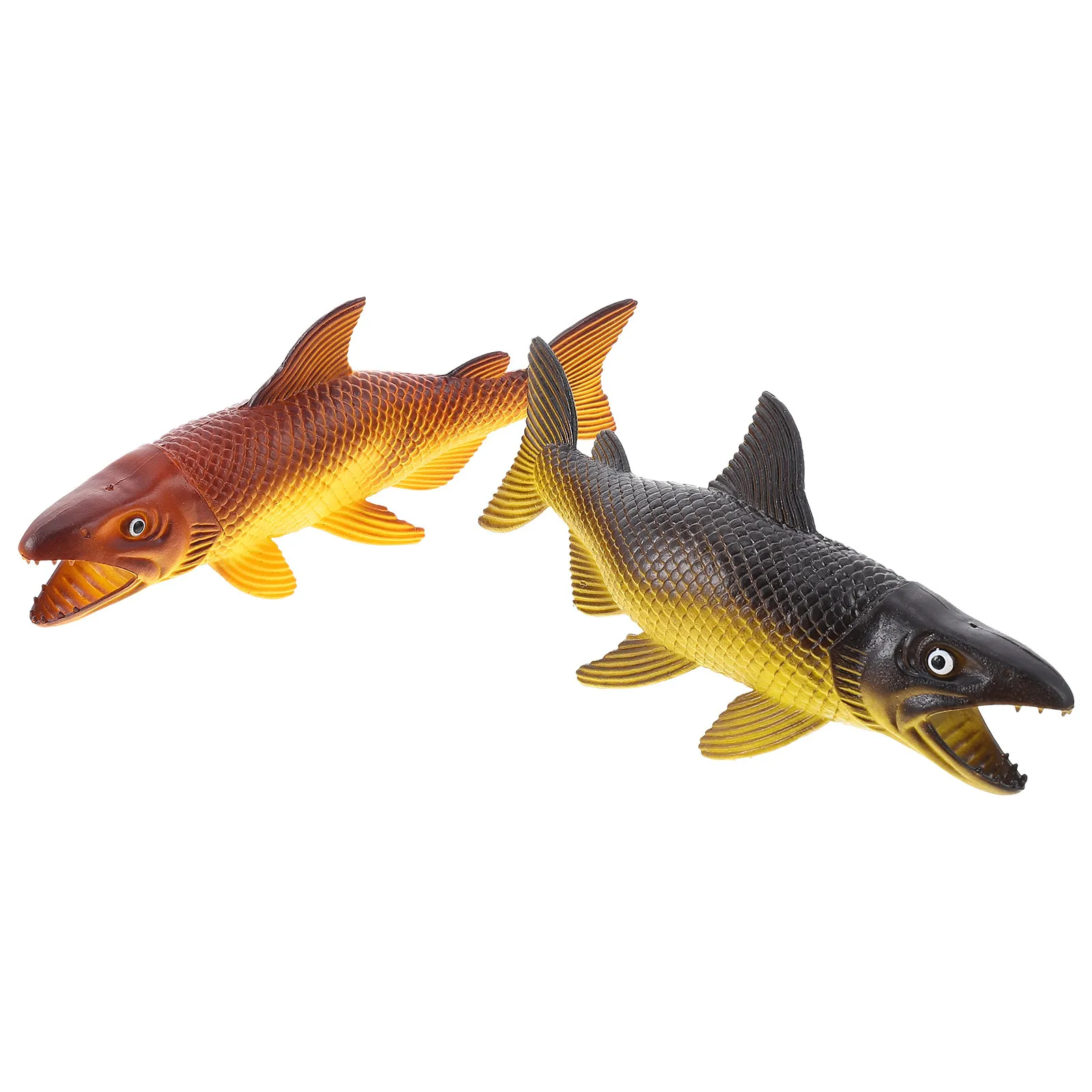 

2Pcs Sounding Perch Crafts Fish Realistic Educational Playthings Desktop Ornaments Kids Cognitive Fish Figurines Home Decor