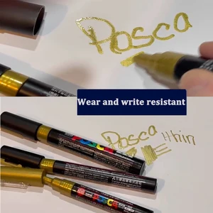 Posca-Metallic paint Marker, Gold, Silver, White, Black, Non toxic, Permanent, Professional Design Tools, School Accessories 8 Main sales markers for professional design - №5
