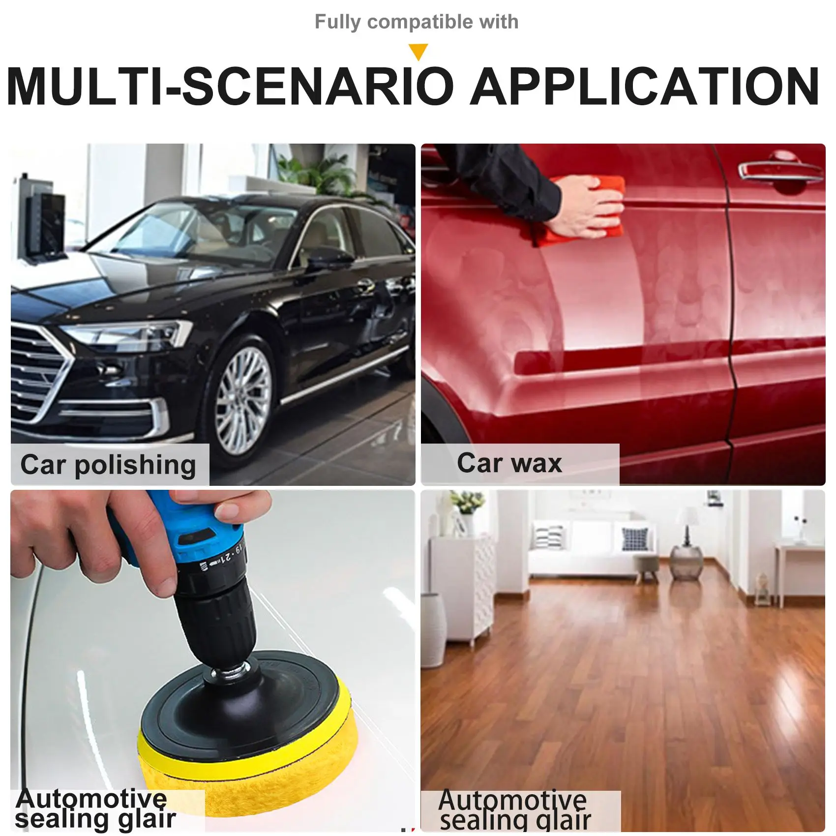 New 3-Piece 6-Inch Mirror Polishing Wheel Set Cotton Wheel for Bench Grinder Tools with 1/2 Inch Arbor Hole