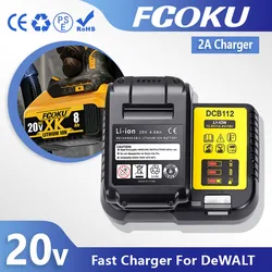 DCB112 Fast Charging Station Battery Charger for Dewalt 10.8V 12V 14.4V 18V 20V DCB101 DCB200 DCB140 DCB105 Battery Charger