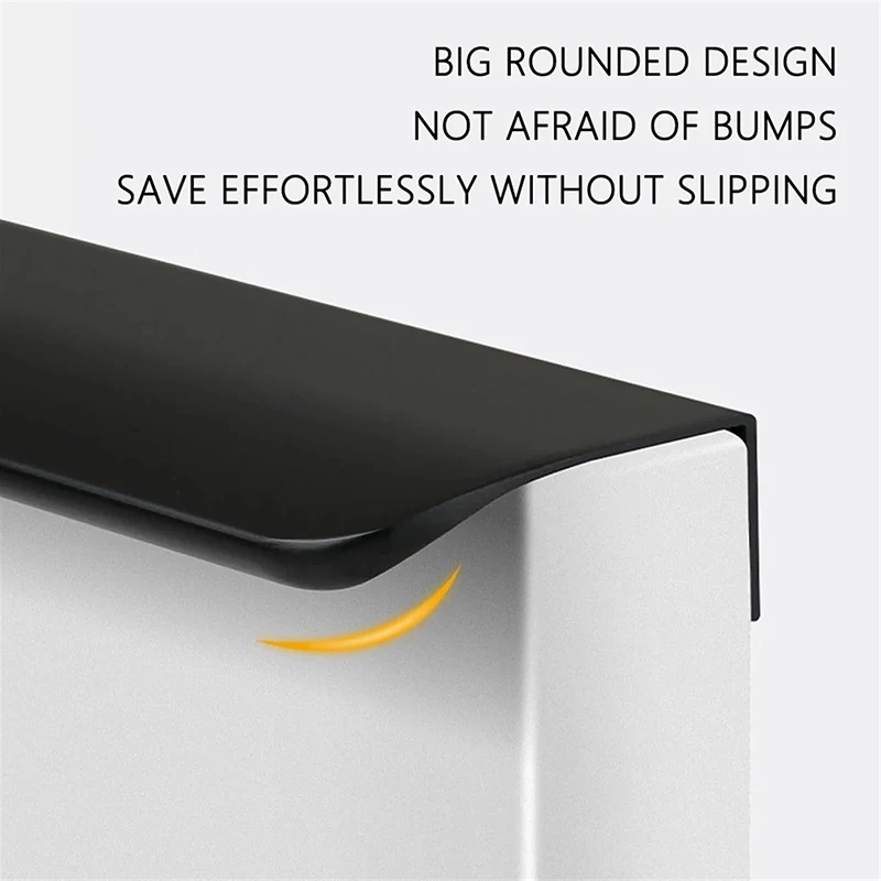 1 Pcs Invisible Long Handle Wardrobe Door Handle Drawer Kitchen Cabinet Handle 80-200mm Aluminum Alloy Furniture Cabinet Handle