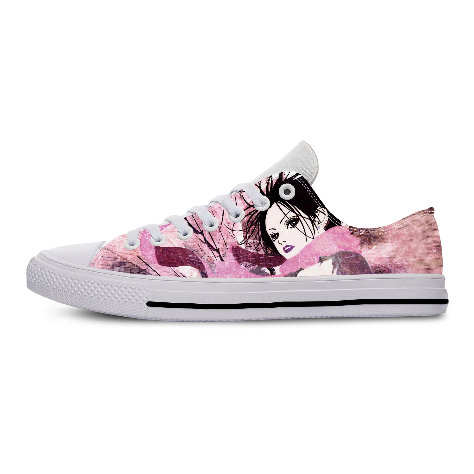 

Japanese Anime Manga Cartoon Nana Osaki Cute Funny Casual Cloth Shoes Low Top Breathable Lightweight 3D Print Men Women Sneakers