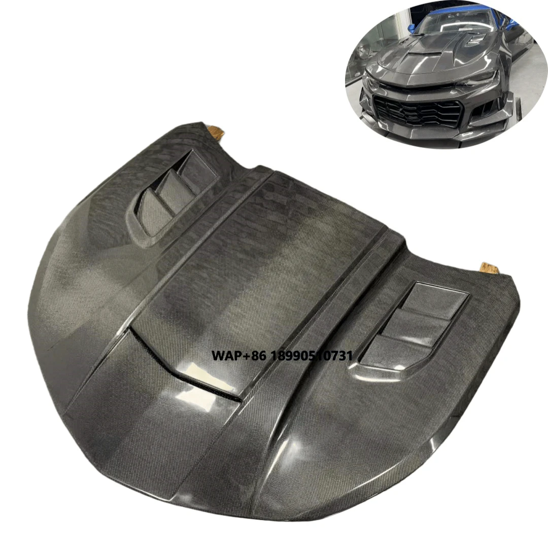 

Custom Carbon Fiber Engine Hood for Chevrolet Camaro 6th Generation 2016-2024 Includes Bolts New Condition Customized